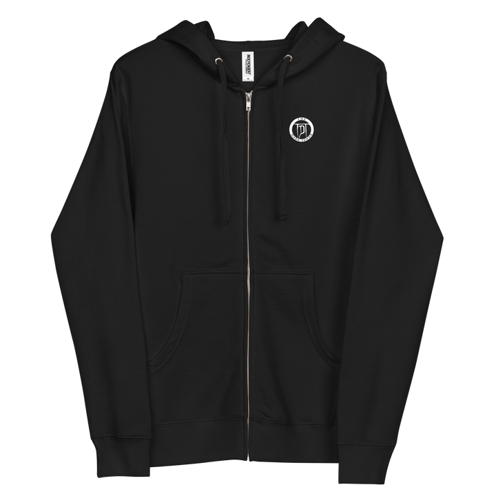 Men's Fleece Zipper Hoodie - Crest Floral