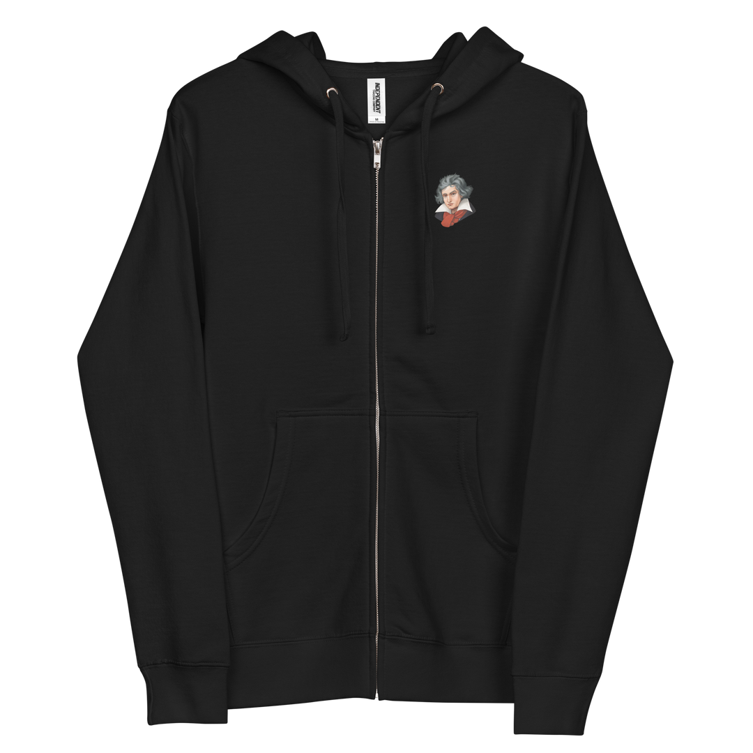 Zipper Hoodie made of fleece for men - Beethoven RoXX