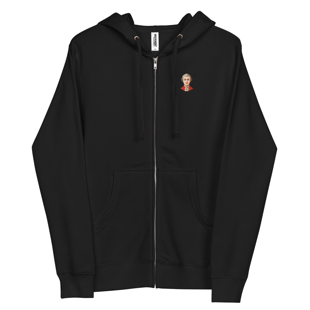 Zipper Hoodie made of fleece for women - Mozart RoXX