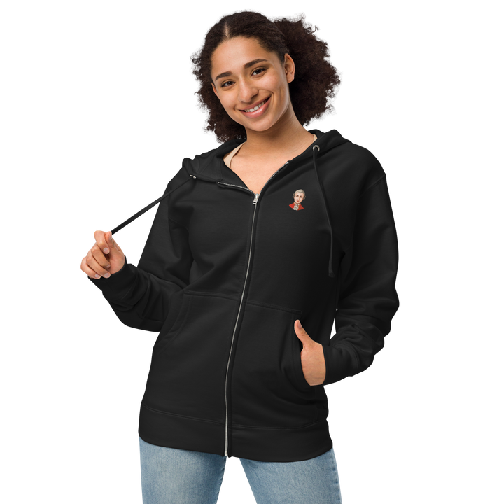 Zipper Hoodie made of fleece for women - Mozart RoXX