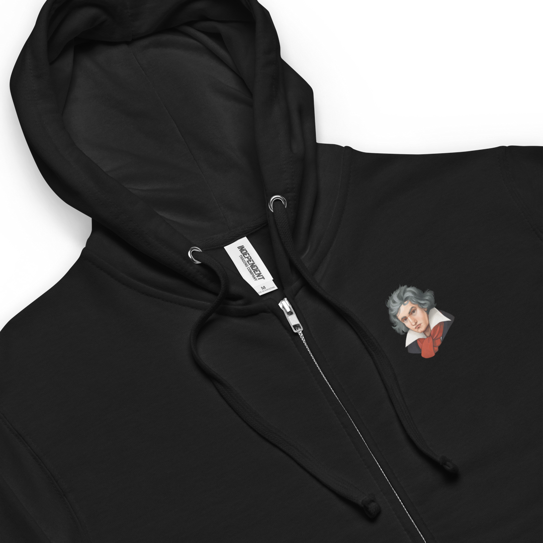 Zipper Hoodie made of fleece for women - Beethoven RoXX