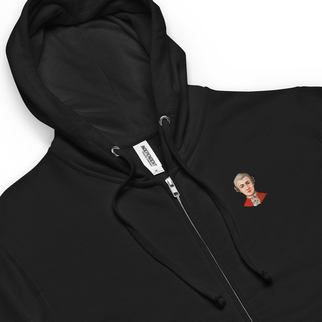 Zipper Hoodie made of fleece for women - Mozart RoXX