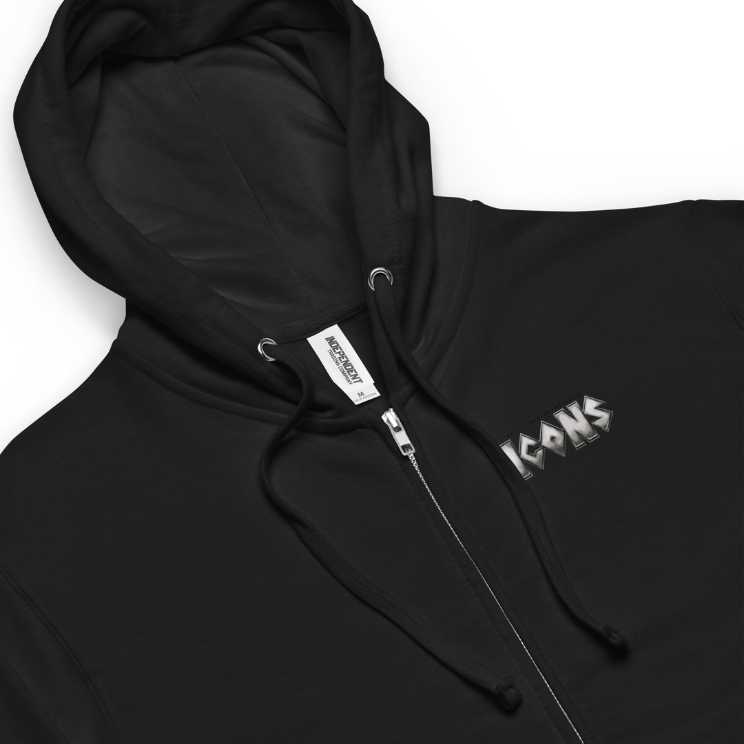 Zipper Hoodie aus Fleece Damen - Icons