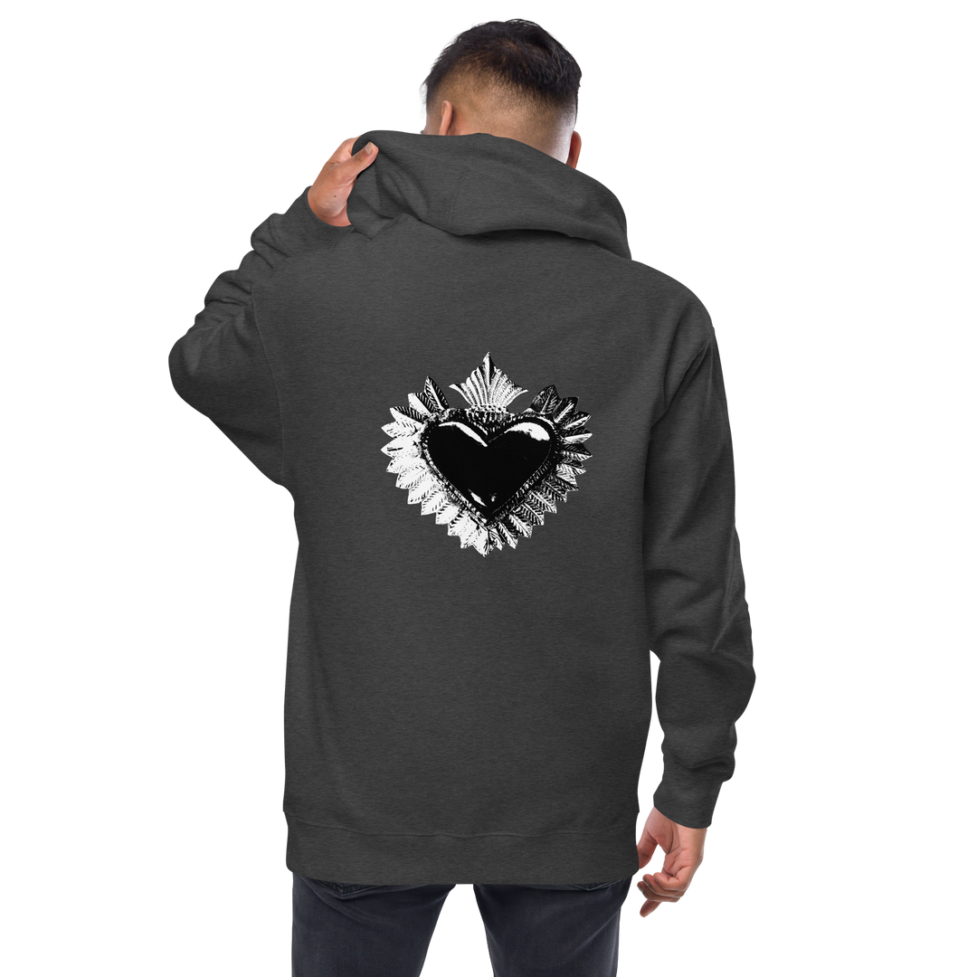 Fleece Zipper Hoodie - Darker Hearts