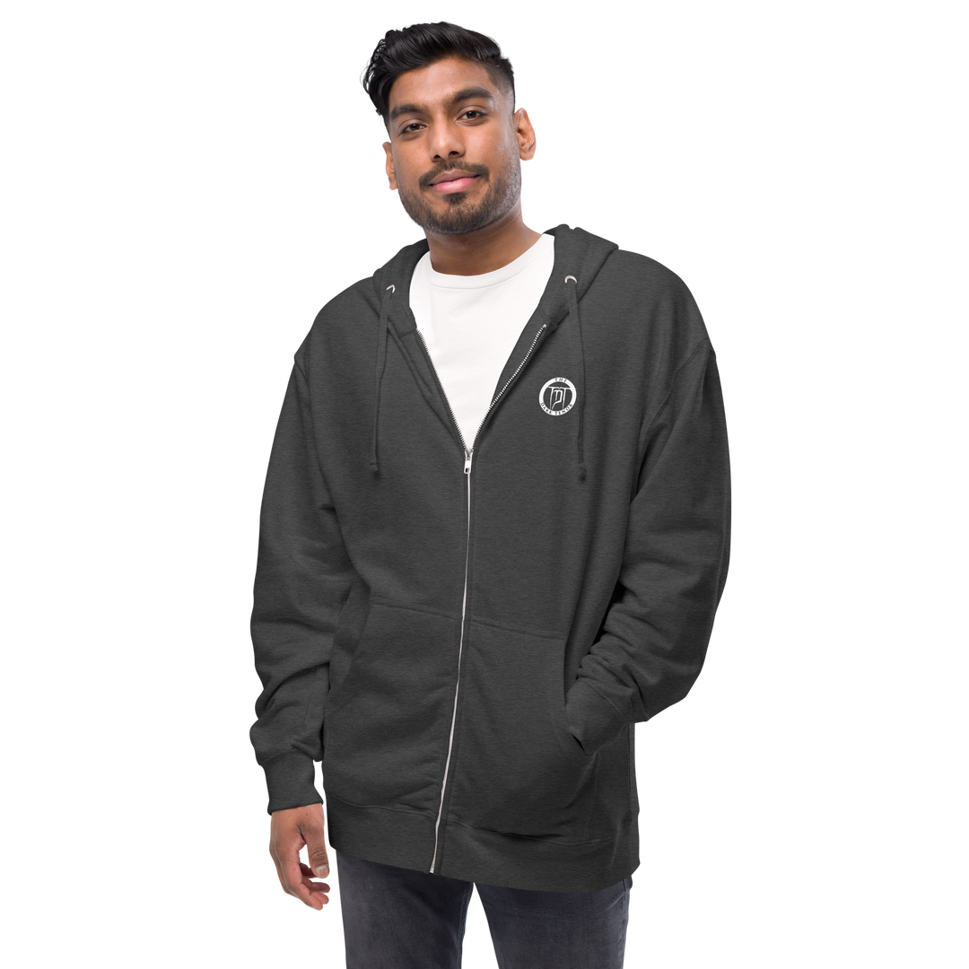 Zipper hoodie made of fleece - When You Roar, white