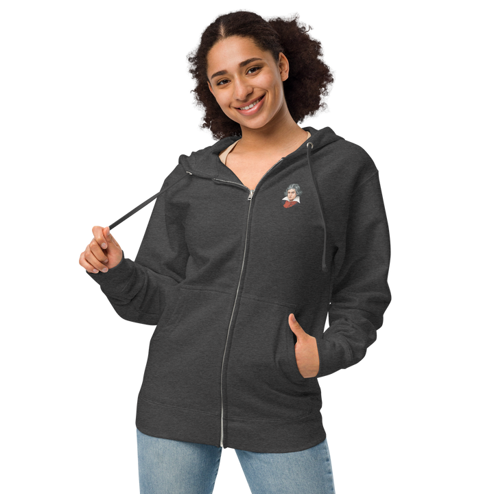 Zipper Hoodie made of fleece for women - Beethoven RoXX