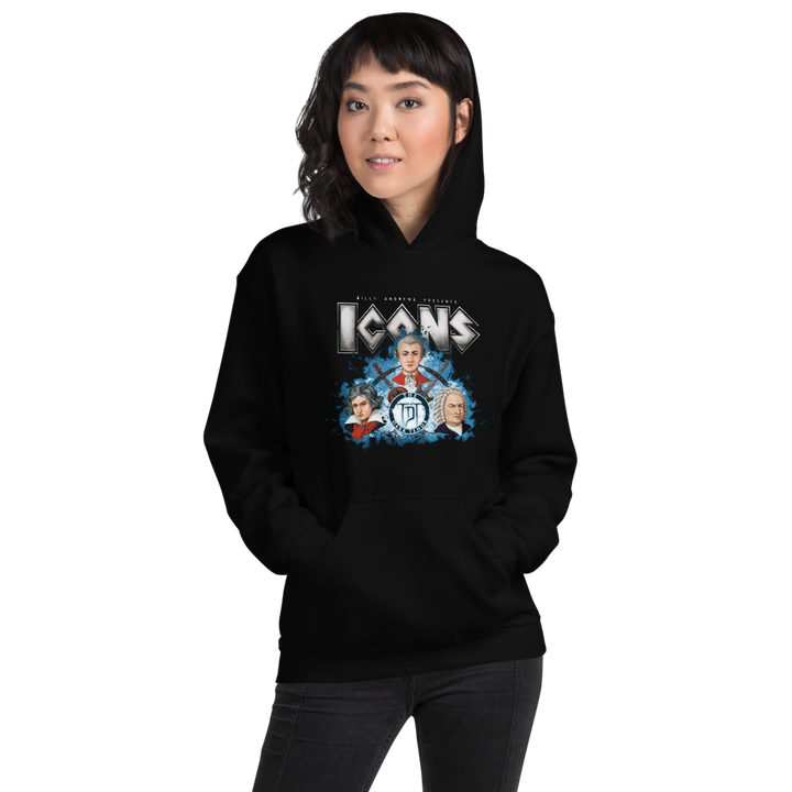 Hoodie women - ICONS TRIO, black