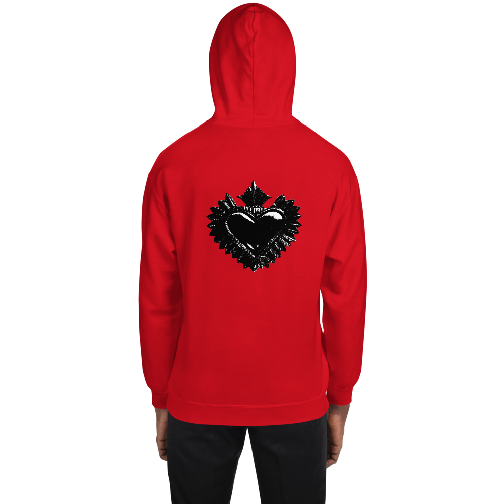 Hoodie Men - Darker Hearts, Black Heart