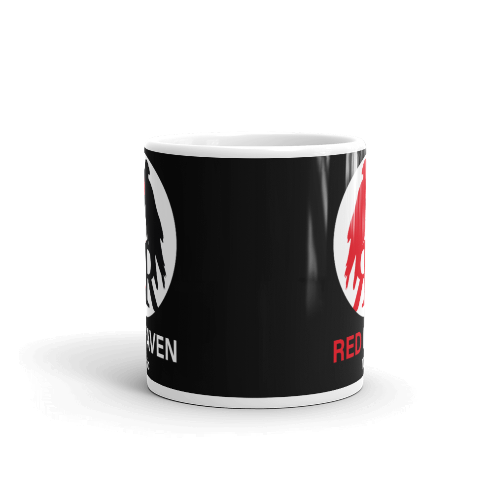 Mug - Red Raven Music Logo, black