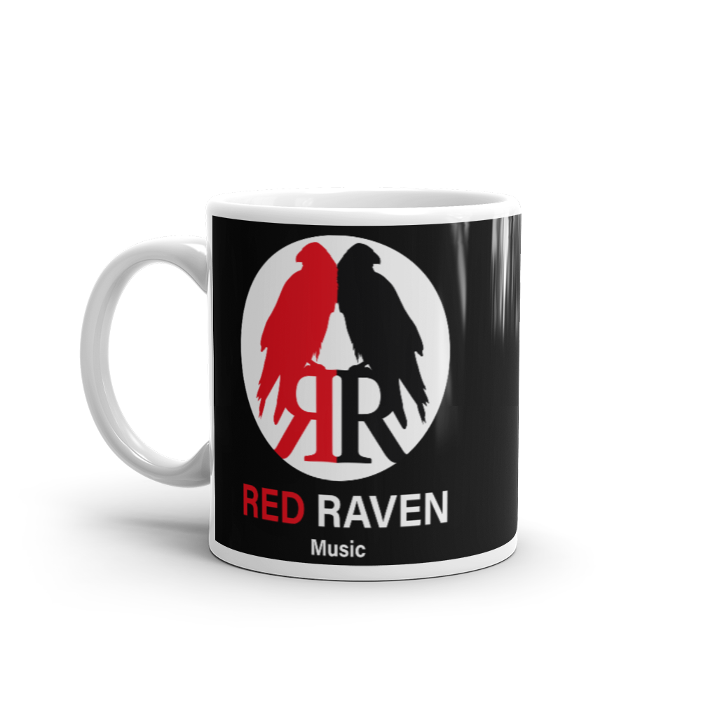 Mug - Red Raven Music Logo, black