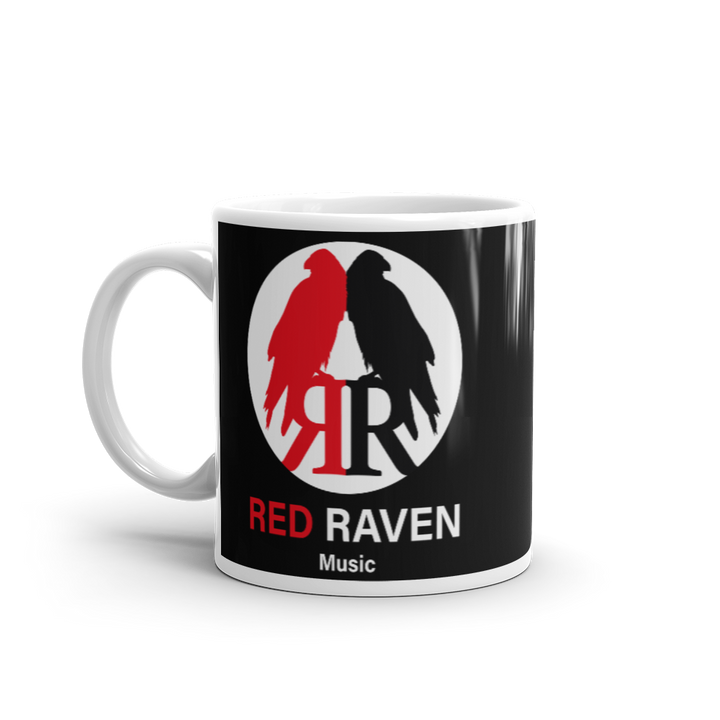 Mug - Red Raven Music Logo, black