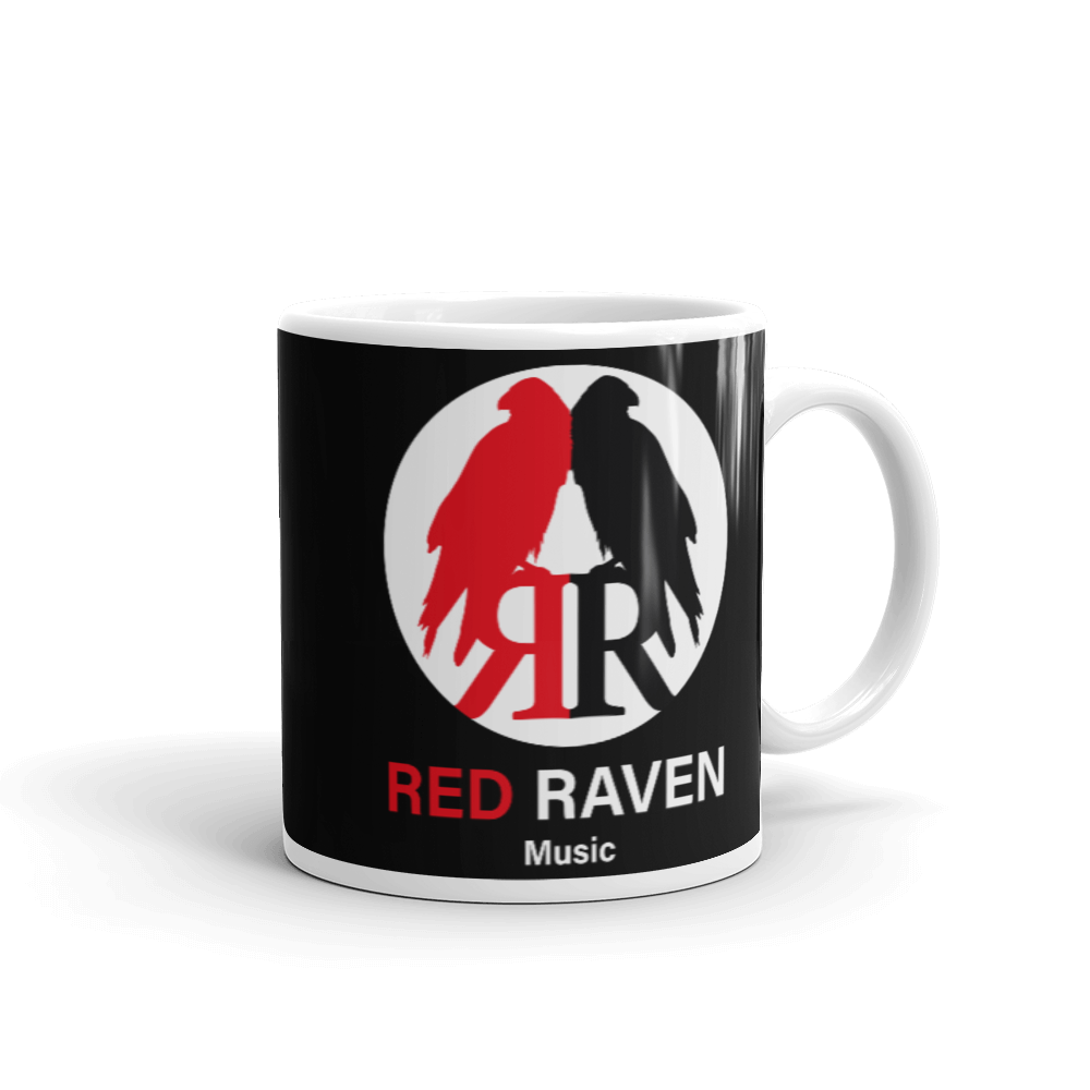 Mug - Red Raven Music Logo, black