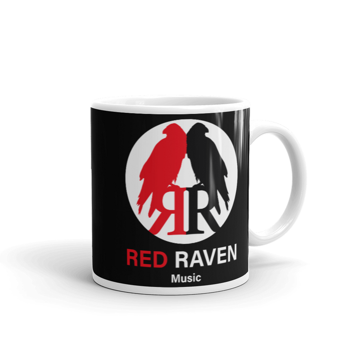 Mug - Red Raven Music Logo, black