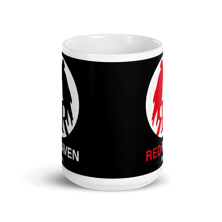 Mug - Red Raven Music Logo, black