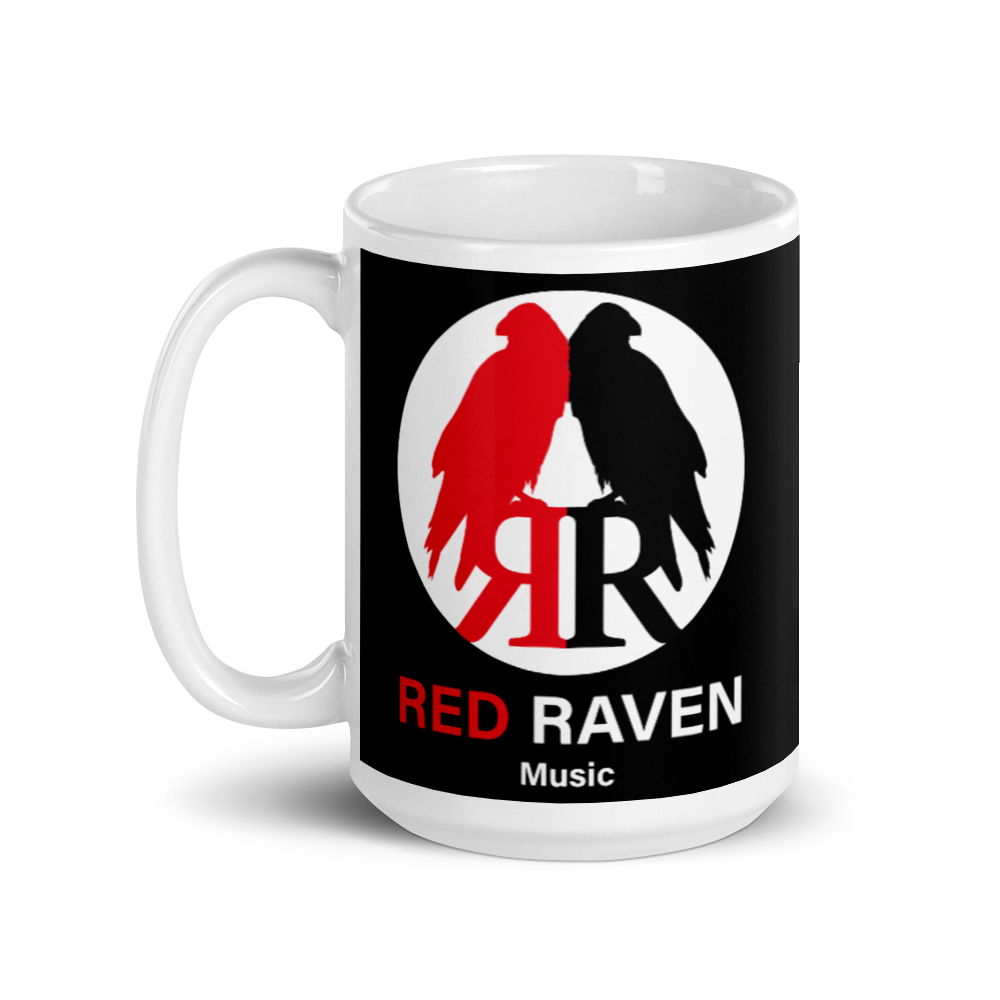 Mug - Red Raven Music Logo, black