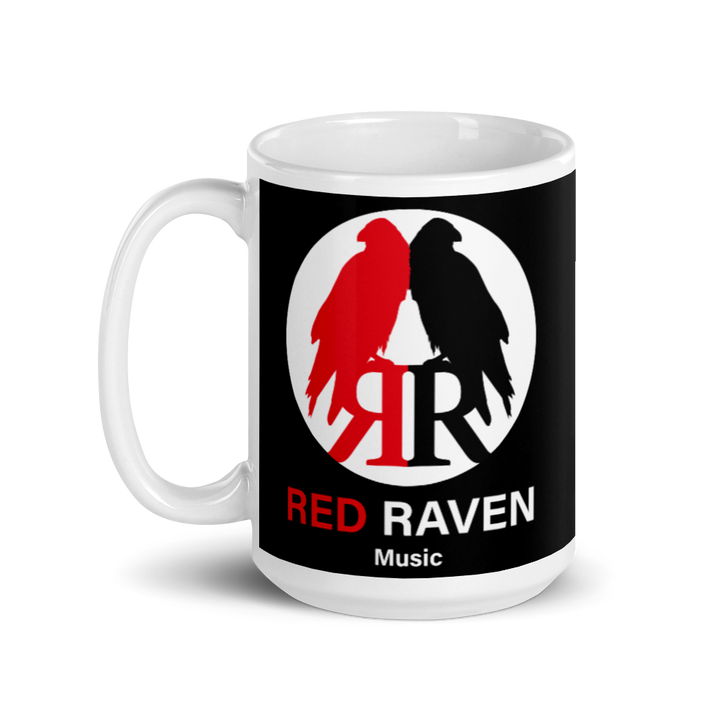 Mug - Red Raven Music Logo, black