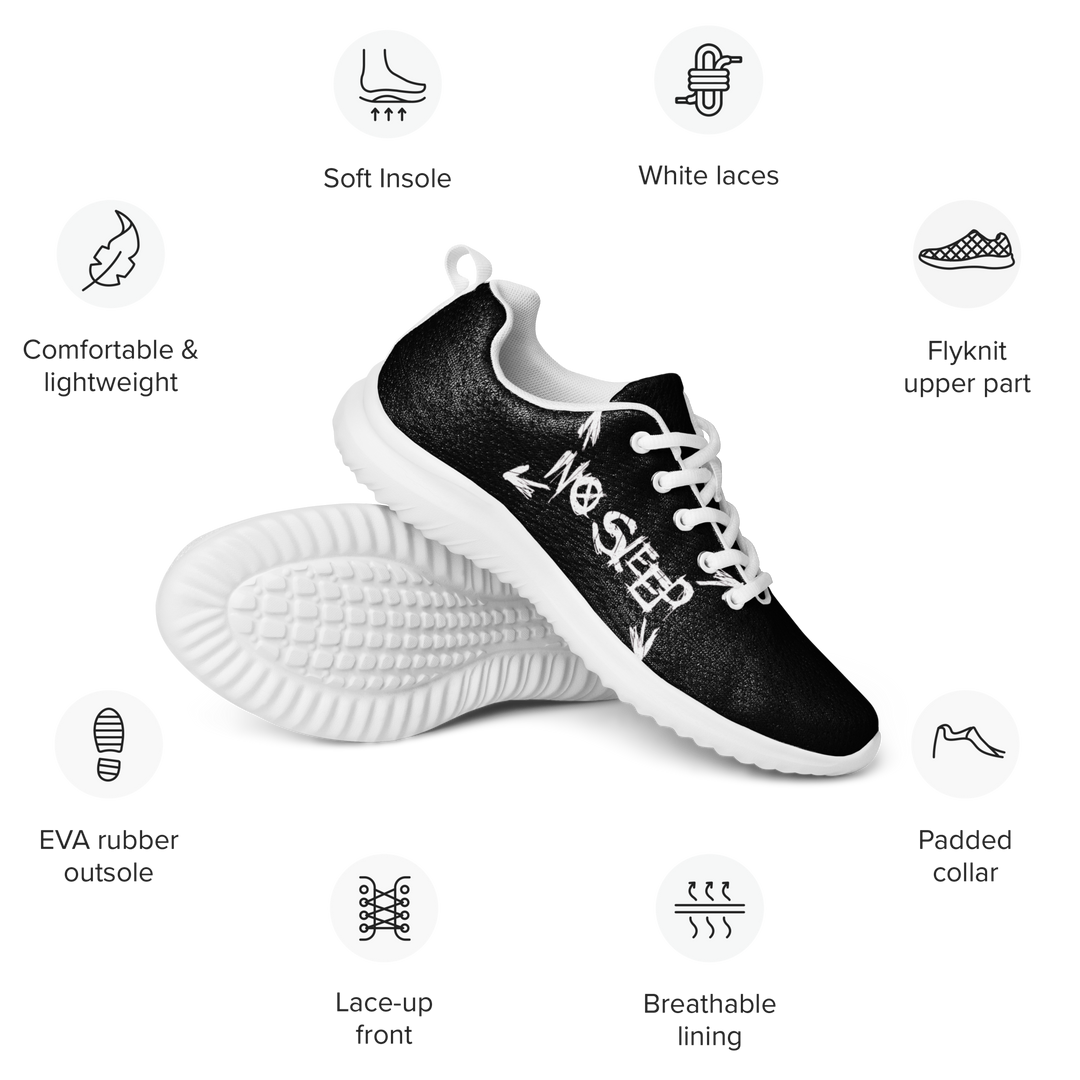 Sneakers Unisex - No Sleep (Nessun Dorma), black white