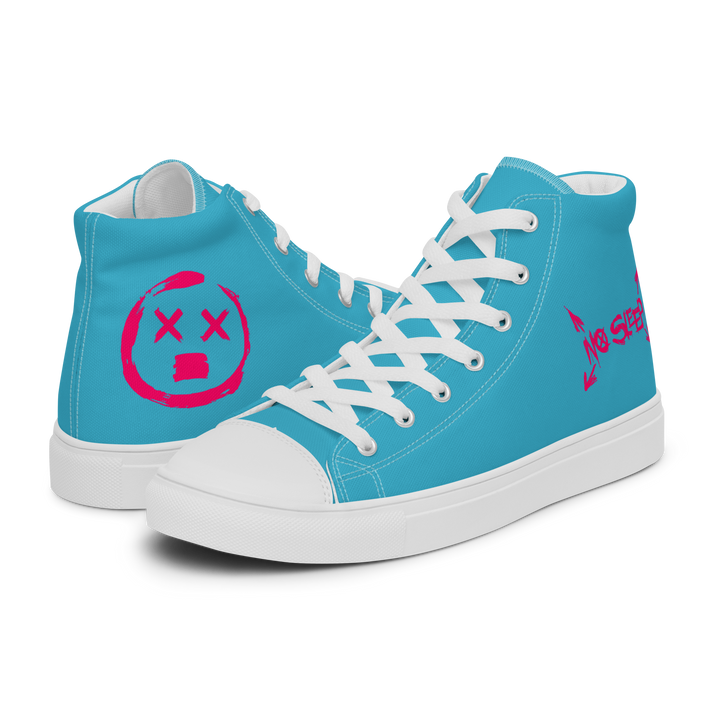 High-top shoes unisex - No Sleep (Nessun Dorma), blue sky pink