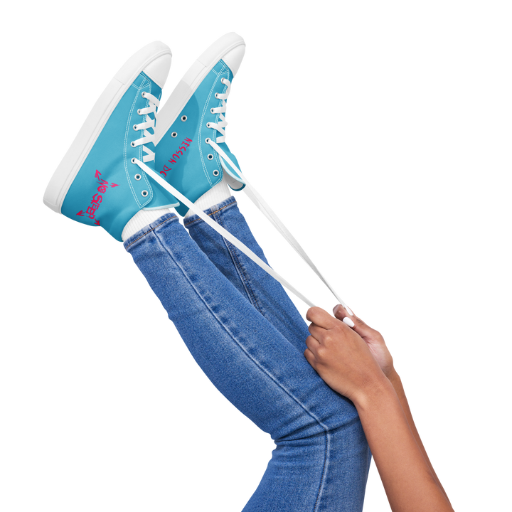 High-top shoes unisex - No Sleep (Nessun Dorma), blue sky pink