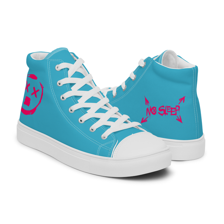 High-top shoes unisex - No Sleep (Nessun Dorma), blue sky pink