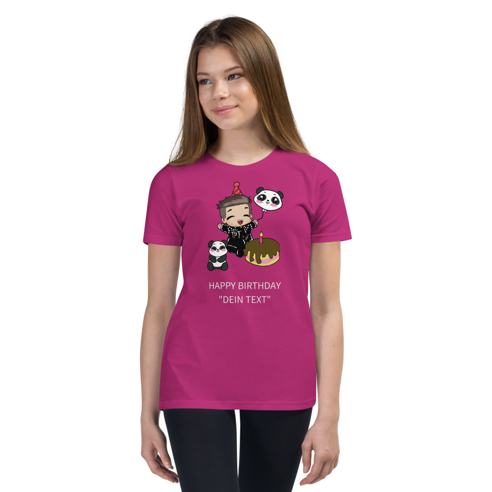 T-Shirt für Kinder Girls - Happy Birthday, personalisierbar