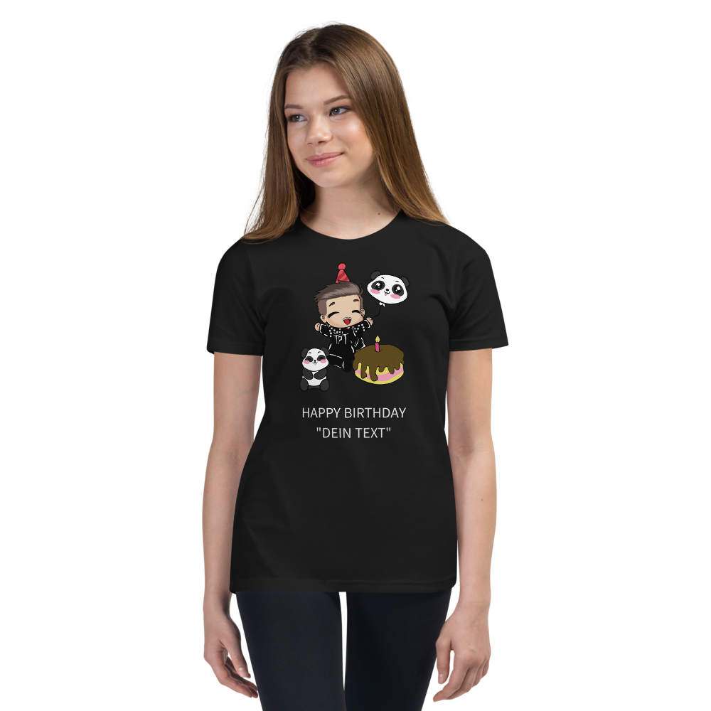 T-Shirt für Kinder Girls - Happy Birthday, personalisierbar