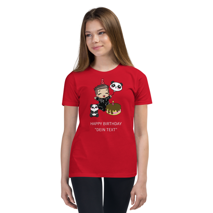 T-Shirt für Kinder Girls - Happy Birthday, personalisierbar